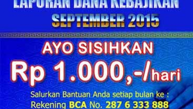 Dana Kebajikan September 2015